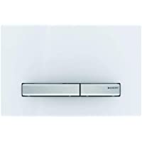 Geberit 115788112 Sigma 50 - Pulsador para cisterna (2 cantidades de cisterna- pulsador delantero- color blanco alpino…